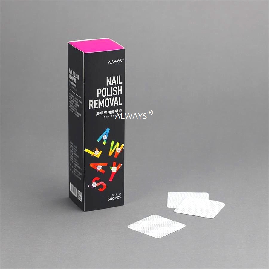 高品質 使い捨て ピンク メルトブローンPP不織布 リントフリー ネイルサロン用ポリッシュリムーバーワイプ 670