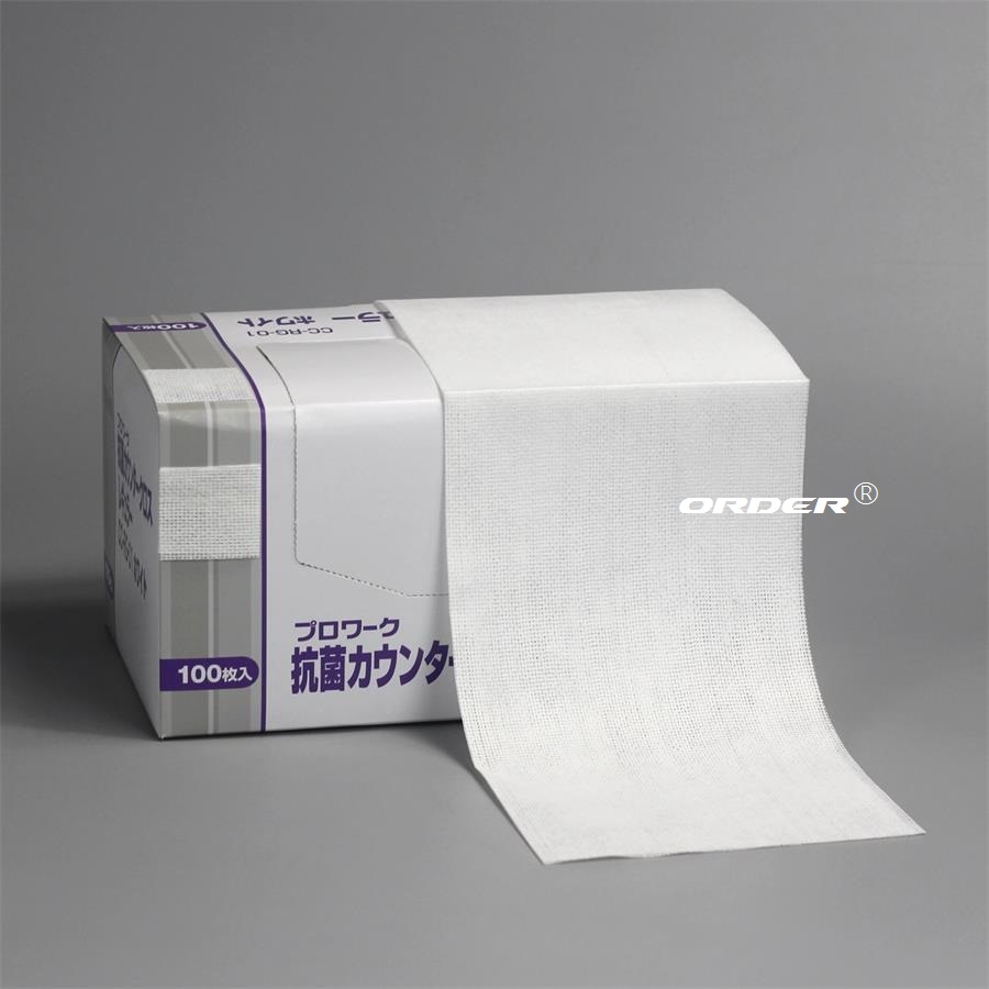 業務用キッチン セルロース素材 食品対応クリーニングワイプ 100枚入り ライトデューティー 13.7×24インチ