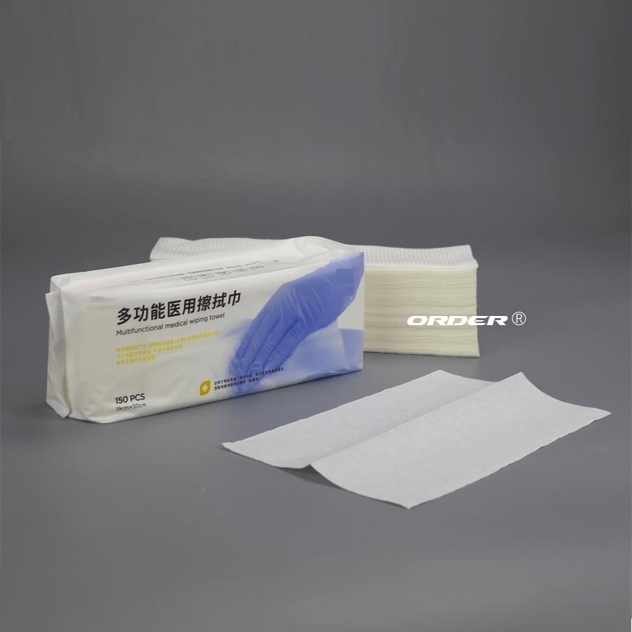 ORDER ポップアップ式 セルロース×スパンレース不織布 医療用乾式クリーニングクロス