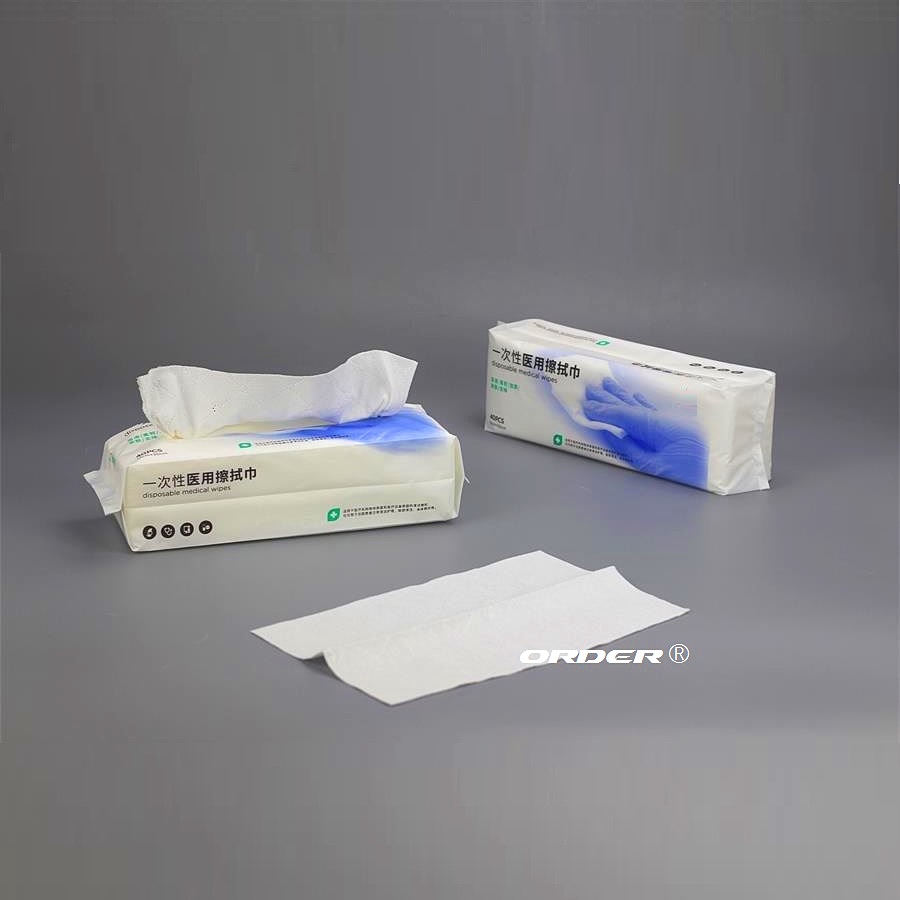 ORDER ポップアップバッグ入 セルロース×PP製 医療用乾式ウォッシュタオル 375